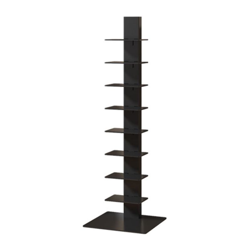 Modern Closed Back Vertical Bookshelf Metal Shelves Included Bookcase