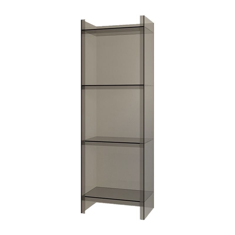 10"W Bookshelf Glam Style Closed Back Acrylic Bookcase for Office Home Study Room