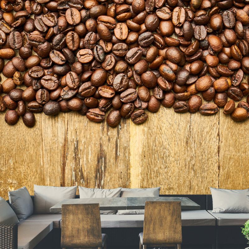 Coffee Beans Wall Murals for Coffee Shop Decoration Custom Size, Waterproofing