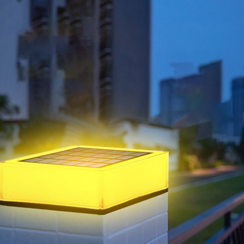 Black Waterproof Outdoor Lights Square Pillar Lamp for Garden