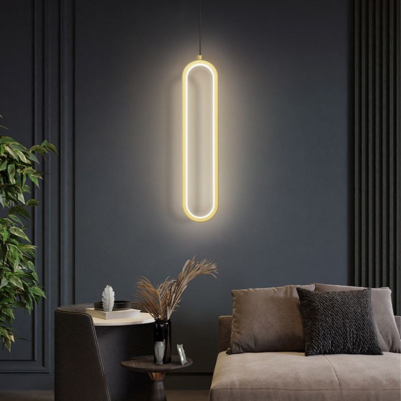 1-Light Wrought Iron Lighting Fixture Minimalism Pendant Light Kit for Bedroom