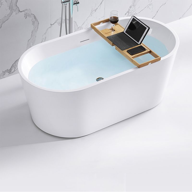 Acrylic Soaking Bathtub Antique Finish Stand Alone Oval Bath Tub