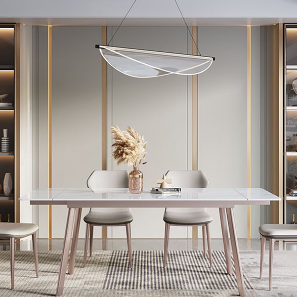 Luxury 1/4/5/7 Pieces Dining Set Sintered Stone Extendable Dining Table with Chairs