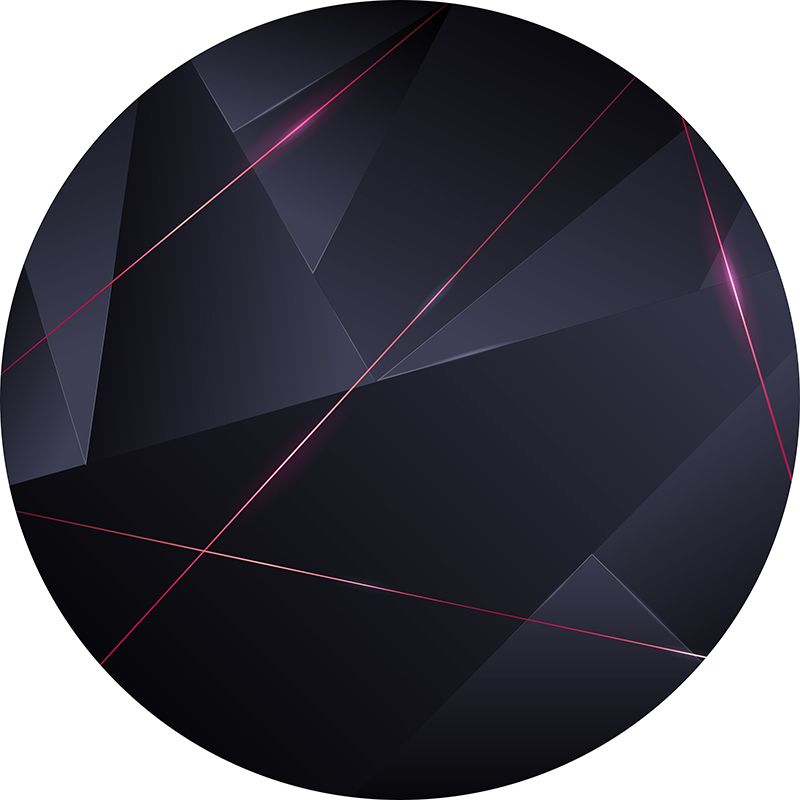 Tone noir rond Casual Indoor tapis polyester tapis imprime