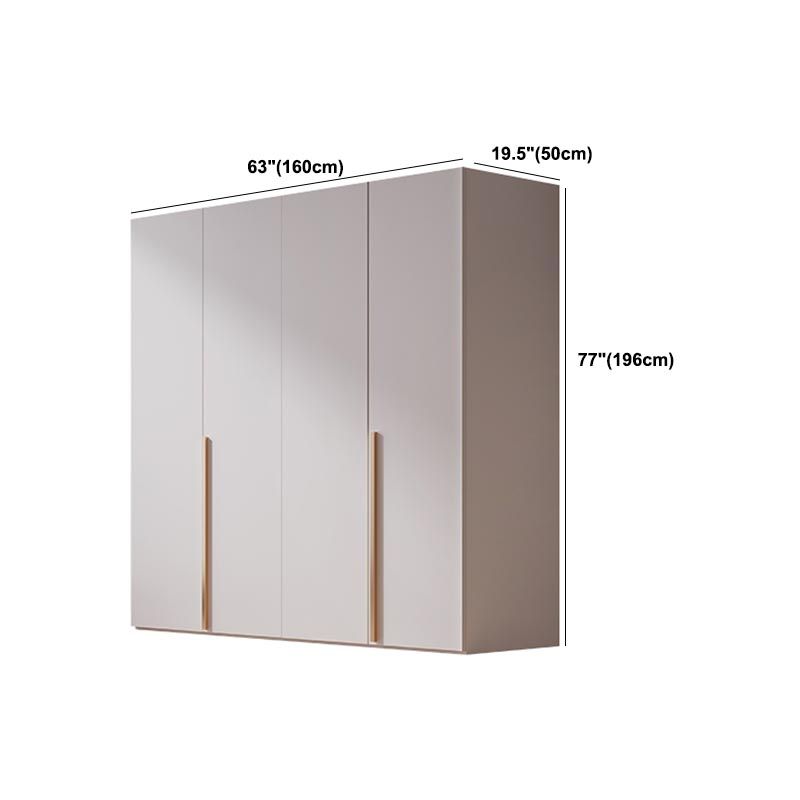 Bedroom Storage Cabinet with Hinged Door Manufactured Wood Modern Cabinet