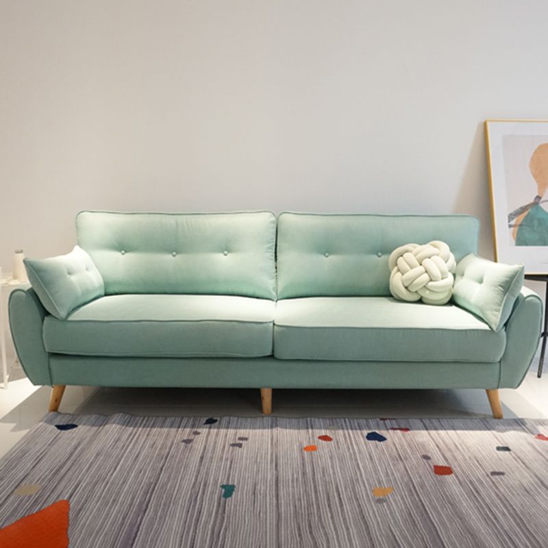 Contemporary Tufted Split-Back Standard Flared Arm Settee Sofa