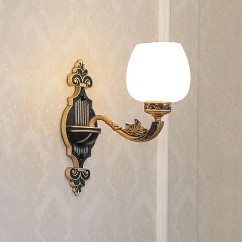 Bud Shade Frosted White Glass Chandelier Lighting Classic Living Room Pendant Light