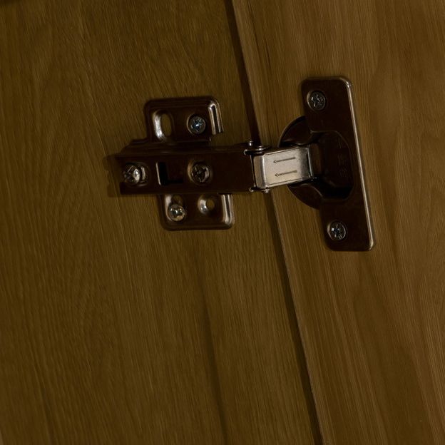 Contemporary Bookcase Closed Back Vertical Engineered Wood Shelf Bookcase with Doors