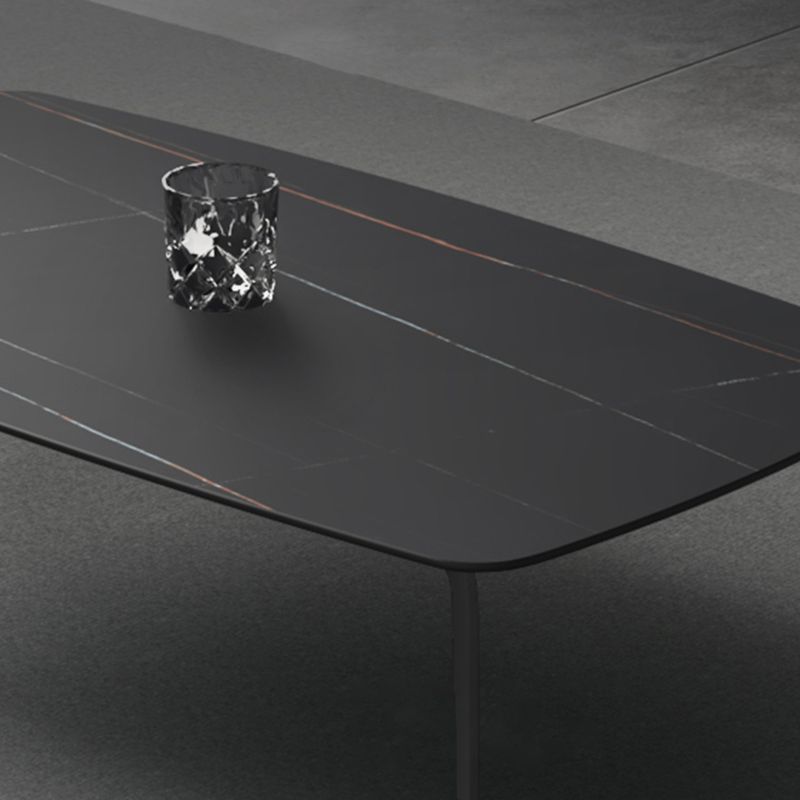 Rectangular Slate 4 Legs Coffee Table 16.5" High Stone 1 Single Cocktail Table