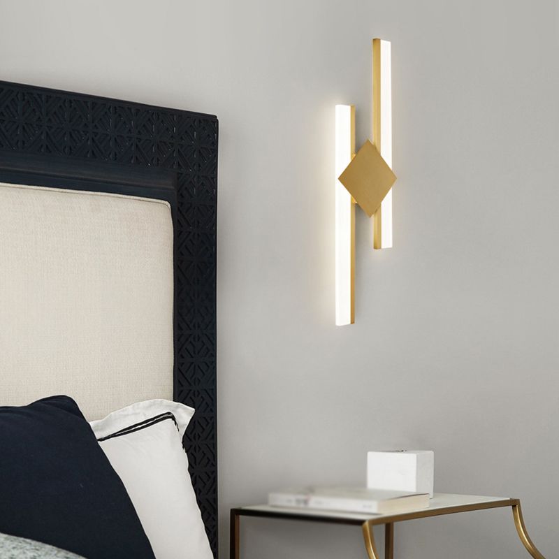Metal Geometric Wall Light Modern 2-Light Wall Lights for Bedroom