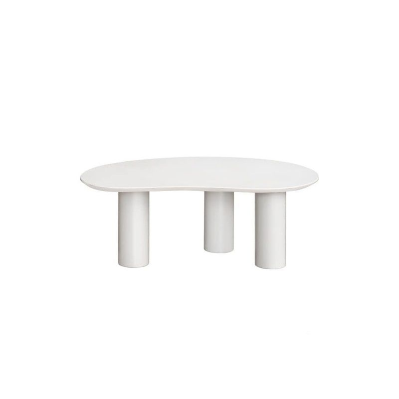 Round Black/White Coffee Table 3 Legs 1 Single Cocktail Table