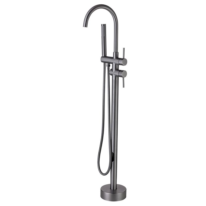 Modern Metal Floor Mounted Lever Handle Floor Mount for Bathroom