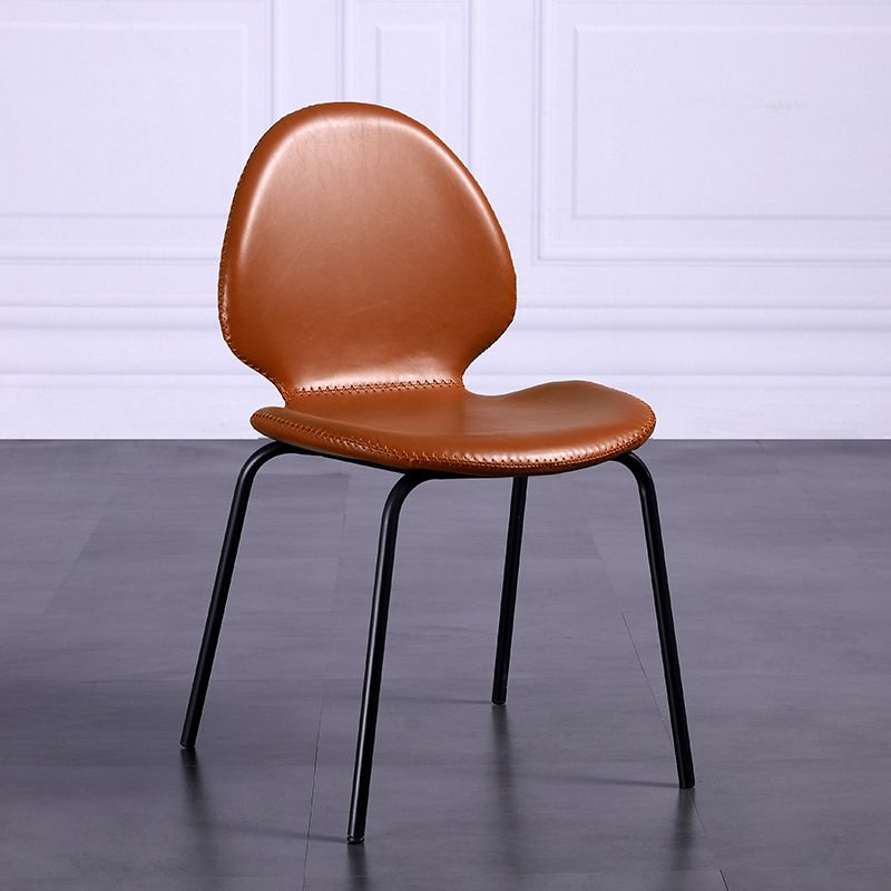 Contemporary Side Chair PU Leather Dining Chair for Home Use