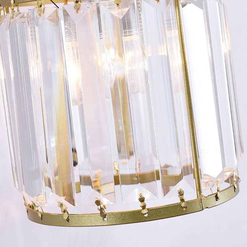 Crystal Half Cylinder Shape Wall Lights Modern Style 1-Light Wall Light Sconce