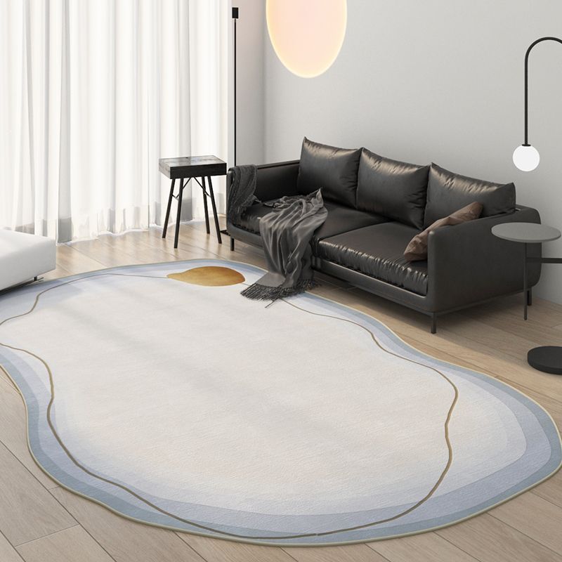 Simplicity Transitional Print Carpet Polyester Indoor Carpet Stain Resistant Rug for Living Room