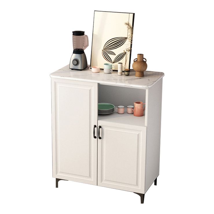 Glam Style Stone Buffet Sideboard 31.5"H Dining Room 2-Door Buffet Server