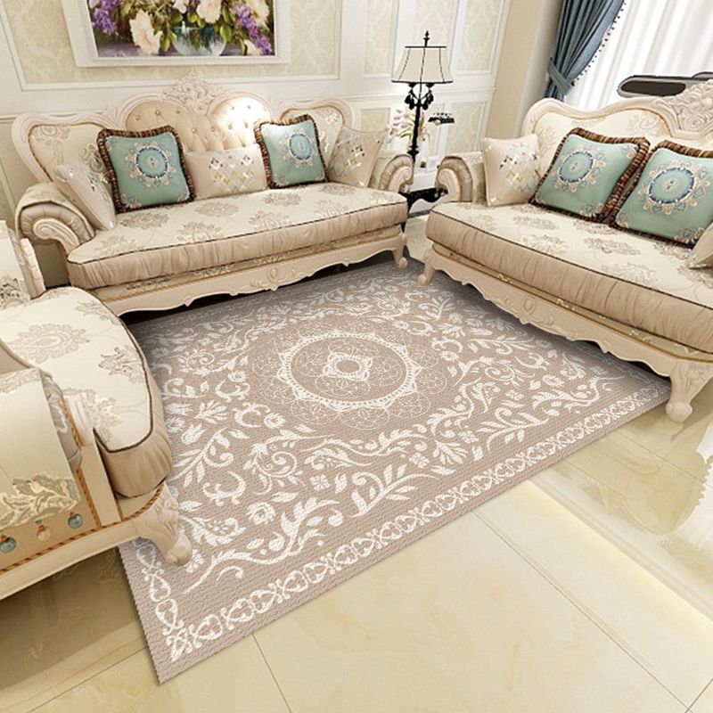 Multicolor Shabby Chic Teppich Polyster Floral bedrucktes Gebiet Teppich nicht rutschfest