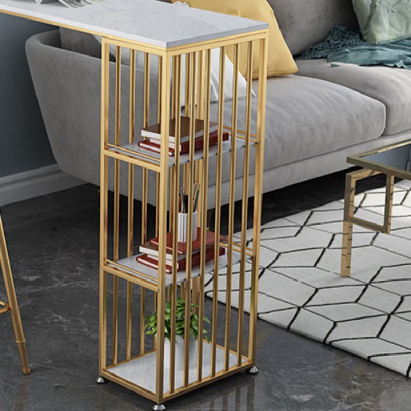 Faux Marble Bar Table Set Glam Rectangle 1/2/3 Pieces Counter Table