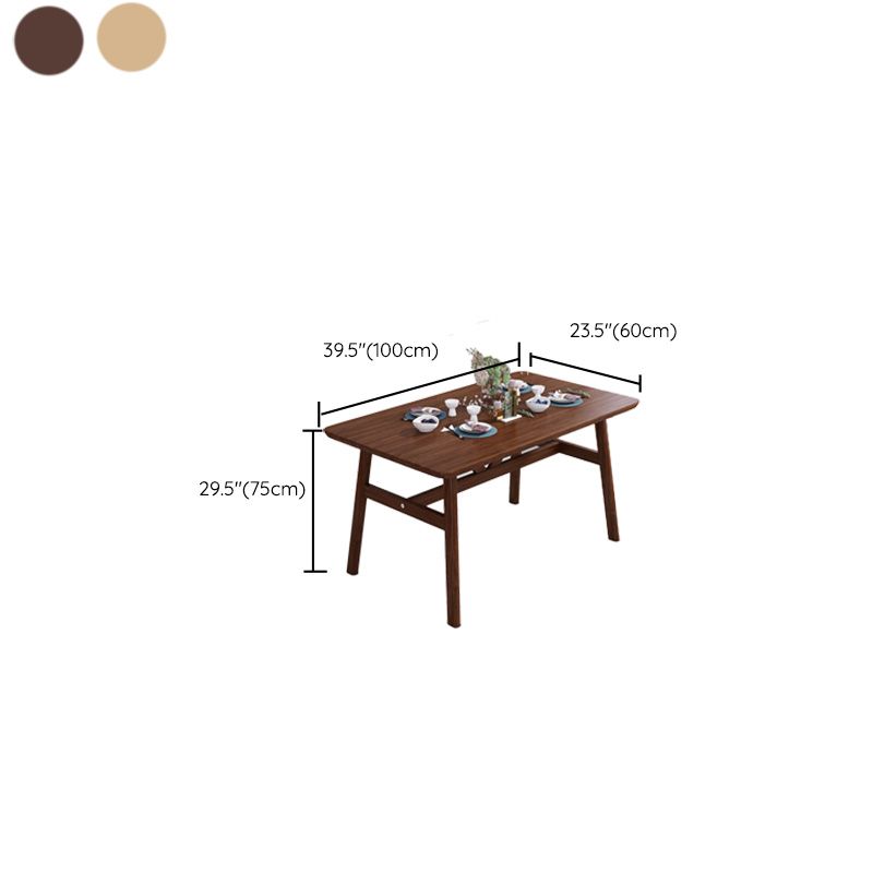 Trestle Base Dining Table Rectangle Table for Kitchen Dining Room
