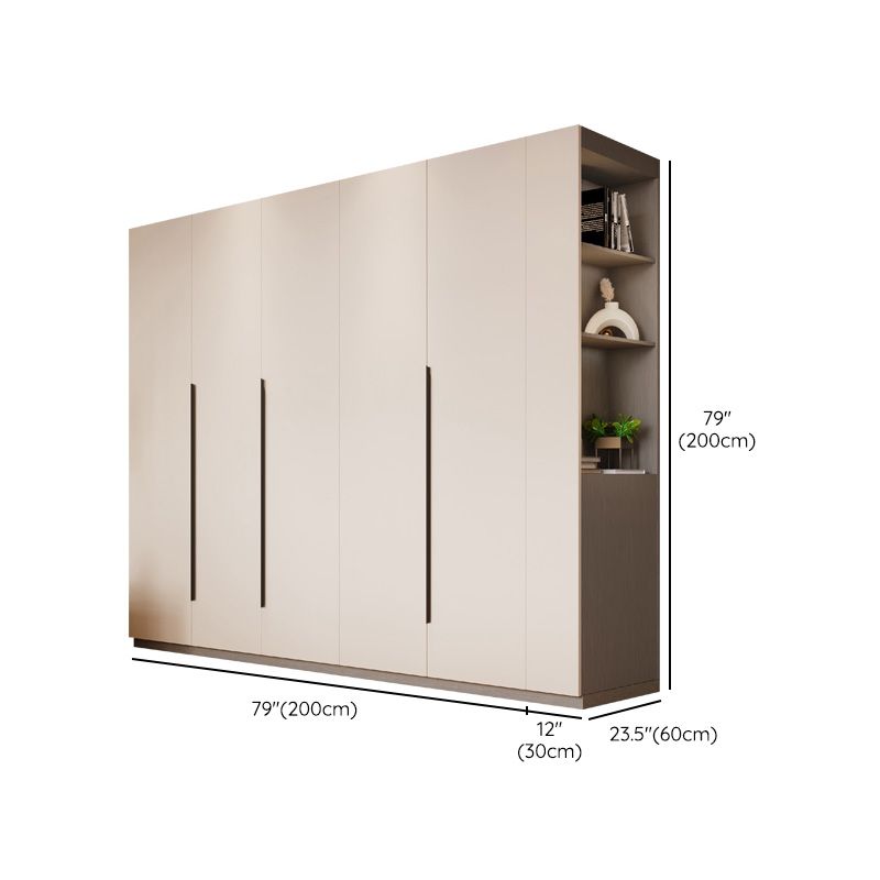 Modern Wood Wardrobe Armoire Freestanding Soft Close Doors Wardrobe Cabinet