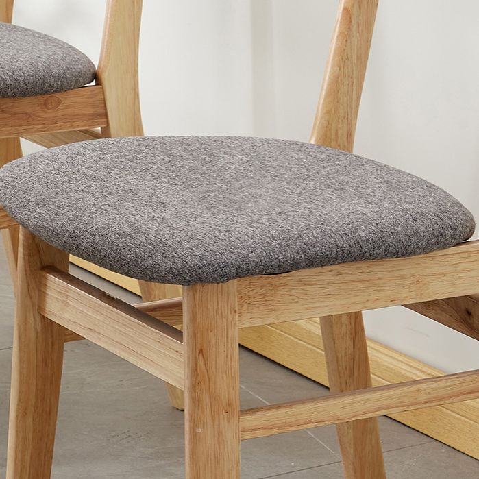 Chaise d'appoint de salle à manger moderne en bois avec coussin, chaise d'appoint à dossier ouvert pour la cuisine