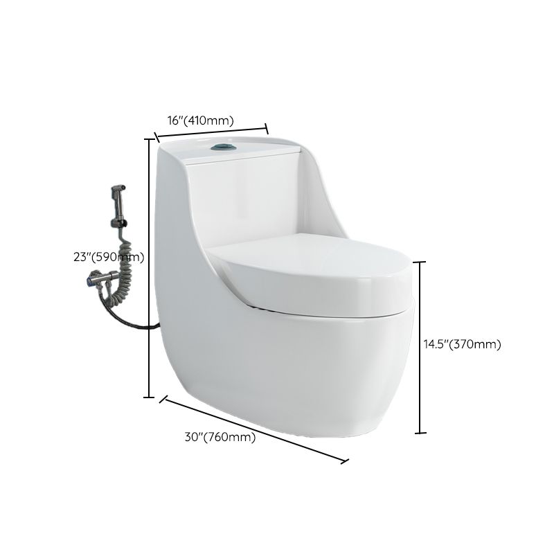 Siphon Jet Porcelain Modern Toilet All In One Floor Mounted Toilet