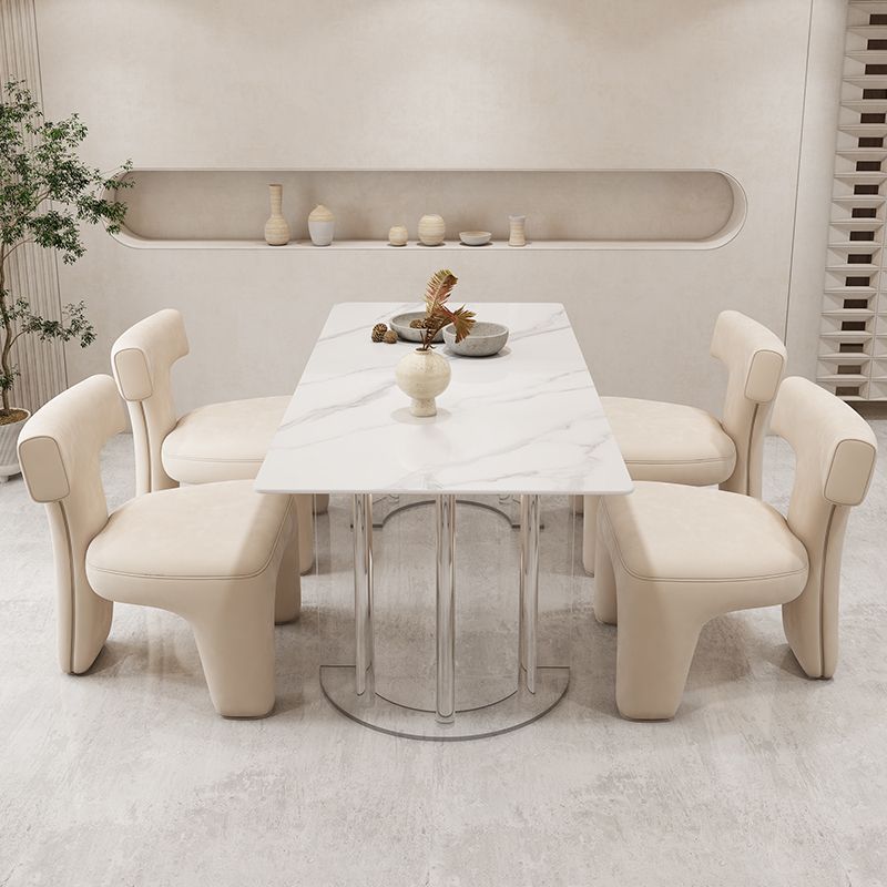 Glam Style Stone Furniture 1/5/7 Pcs Standard Height Dining Room Furniture Set for Home