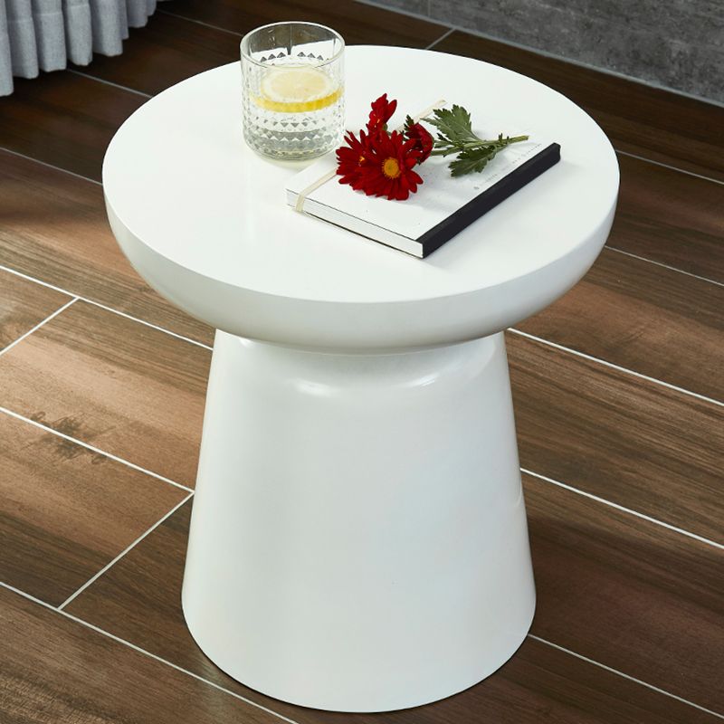 16.9" Tall Metal Round Top Side Table Iron Pedestal End Table