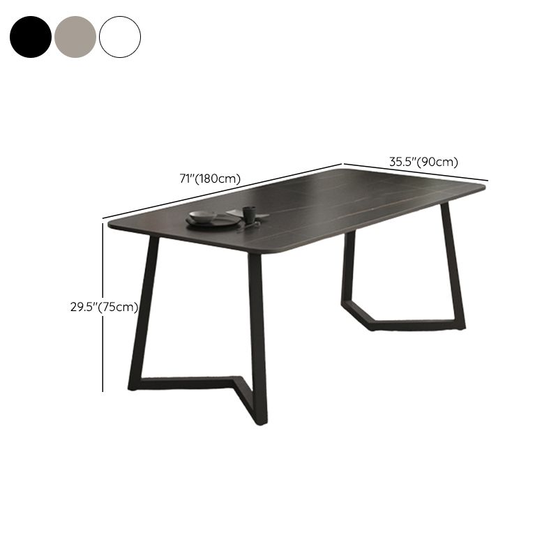 Modern Stone Rectangle Dining Table 1/2/5/7 Pieces Dining Set for Dining Room