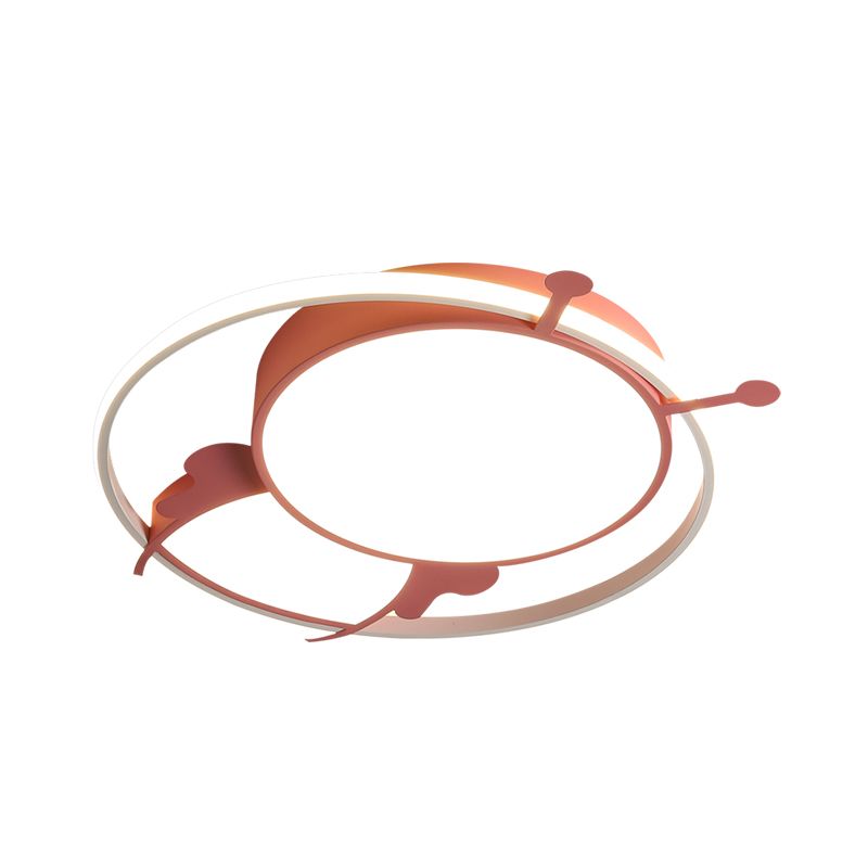 Zeitgenössische Bienen-Acryl-Deckenleuchte, LED-Einbaustrahler in Rosa/Blau für Schlafzimmer