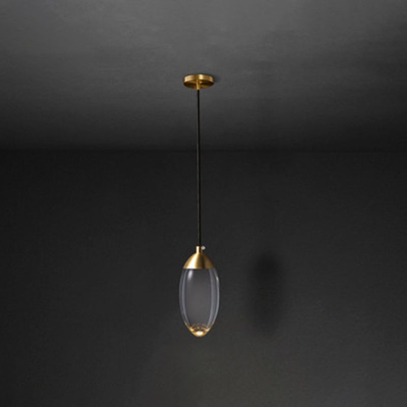 Gold Teardrop Anhänger Beleuchtung moderner LED -Kristall -Hängnisbeleuchtung