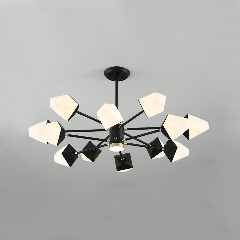 Acrylic Gemstone Shaped Suspension Light Simplicity LED Chandelier Pendant Light for Dining Room