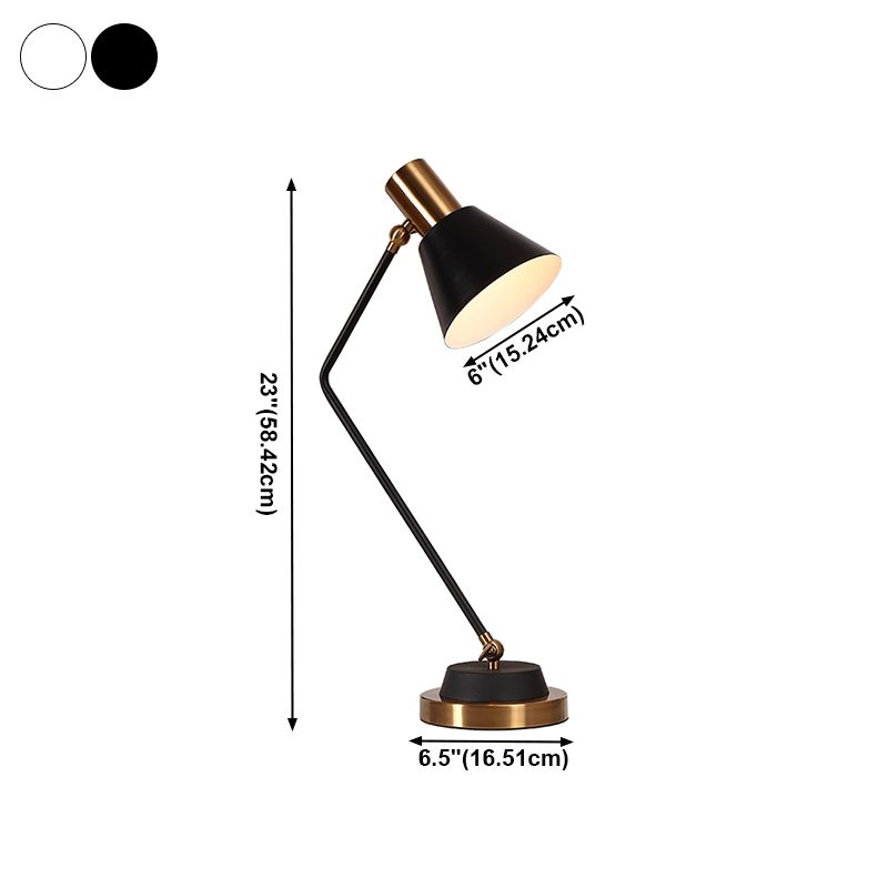 Kegel 1 Lichttafel Licht Hedendaagse metalen nachttafellampen voor studieruimte