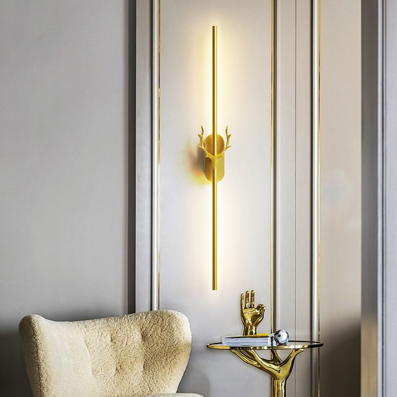 Disparo de pared en forma de línea LED con metal asquera simple moderno de montaje en la pared interior de la pared lámpara