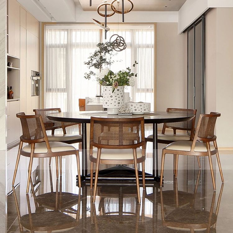 Modern Simple Side Chair Wooden Frame Kitchen Dining Chairs for Home Use