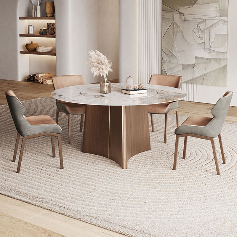 Modern Dining Table Set 1/4/5/7 Pieces with Metal Base Kitchen Furniture Set