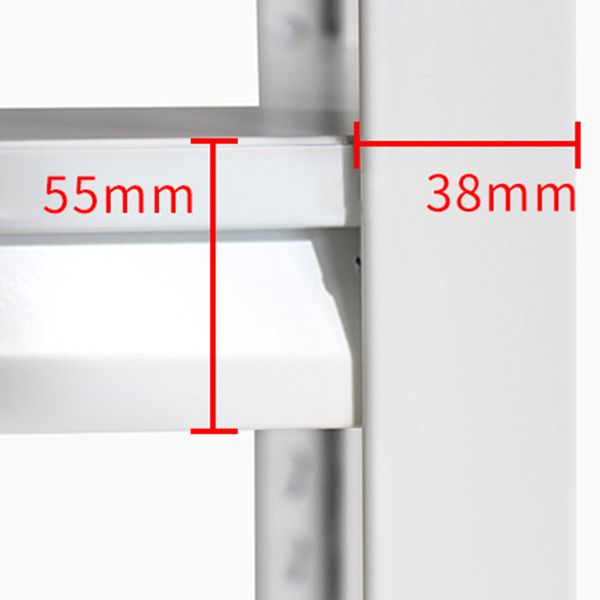 Open Metal Bookshelf Modern Home Office Rectangular Bookcase