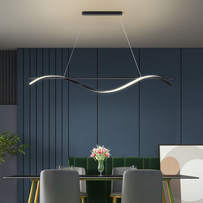 Simple Characteristic Modern Style LED Hanging Island Pendant Light for Dining Room