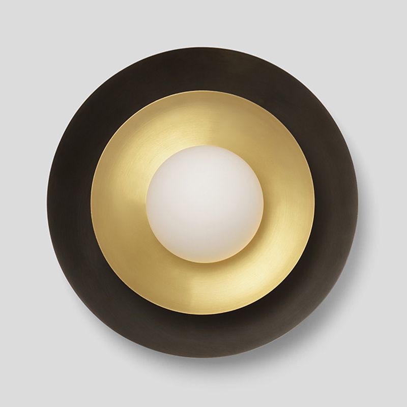 Modern 1-Light Sconce Light Fixturel Brass Wall Light Sconce for Bedroom