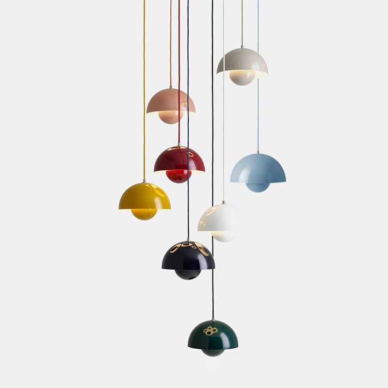 Modern Globe Pendant Ceiling Lights 1 Light Pendant with Stainless Steel Shade for Bedroom