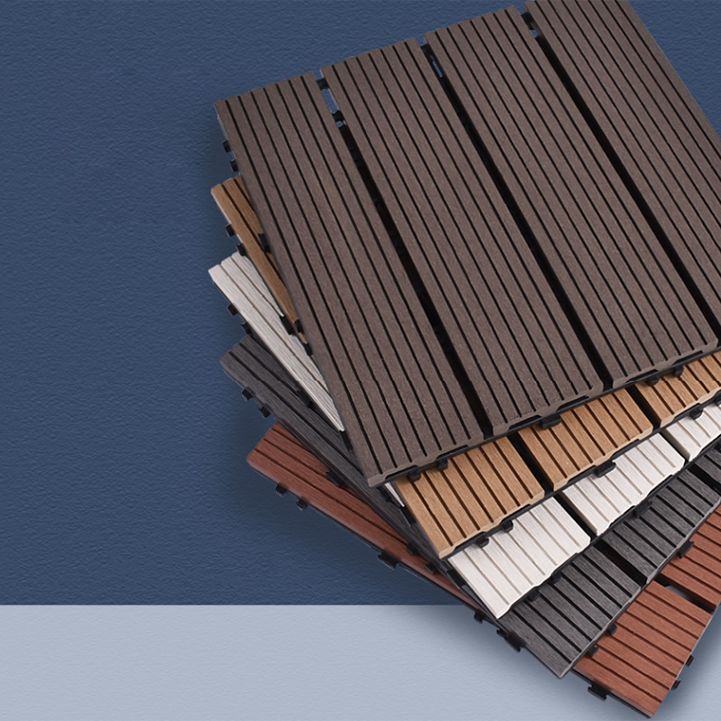 11 Pack 12" X 12" Square Deck/Patio Flooring Tiles Snap Fit for Outdoor Patio Tiles