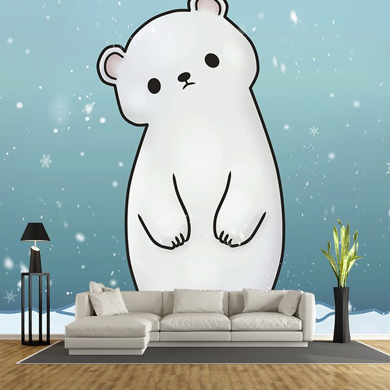 Friendly Mural Illustration Environment Wallpaper Cartoon Animals Bedroom Wall Mural