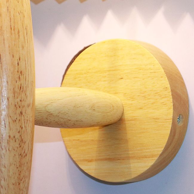 Japanese Style Wooden Wall Light Cone Shape Wall Lamp for Living Room