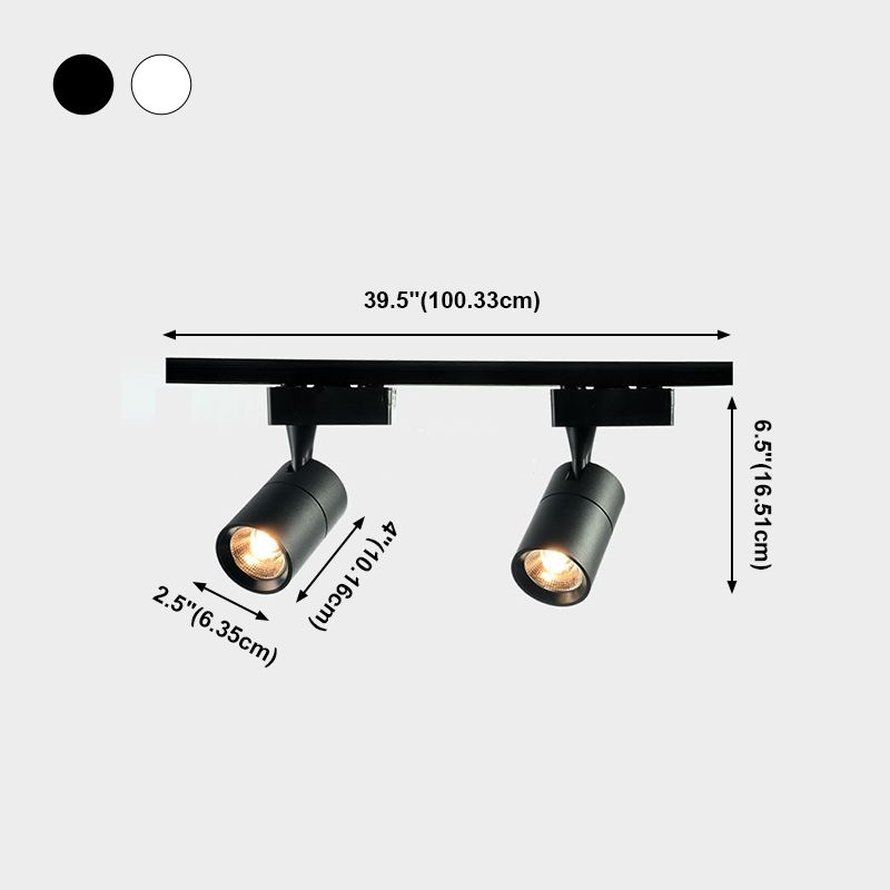 Cylindrical Shape LED Rail Ceiling Lamp Modern Simple Style Aluminium Flush Mount for Living Room