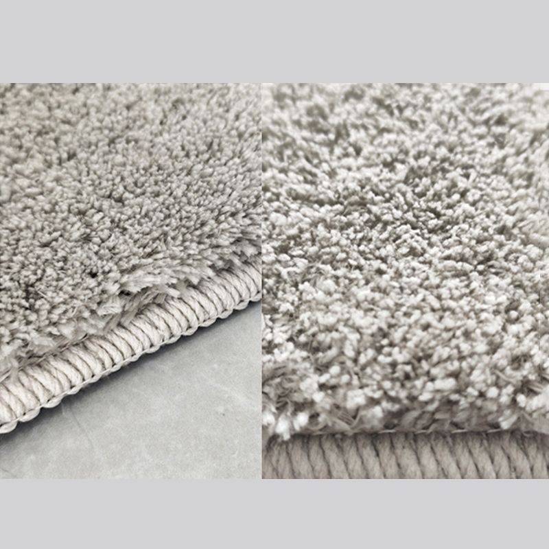 Light Color Simplicity Area Rug Polyester Solid Rug Non-Slip Backing Indoor Rug for Living Room