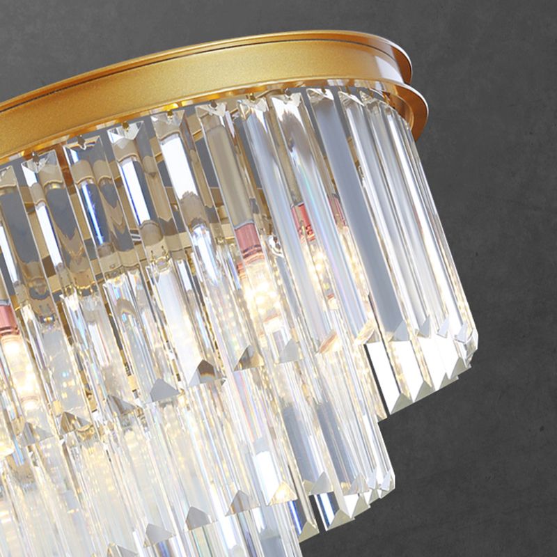 Linear Indoor Island Lighting in Modern Style Crystal Pendant Lighting