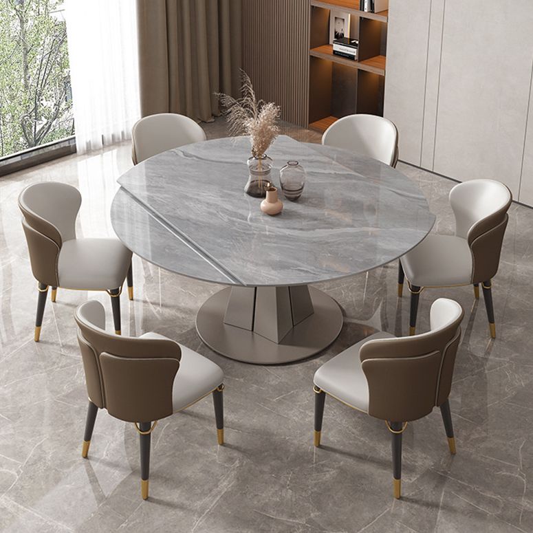 Glam 1/5/7 Pieces Dining Set Rectangular Sintered Stone Dining Table Set