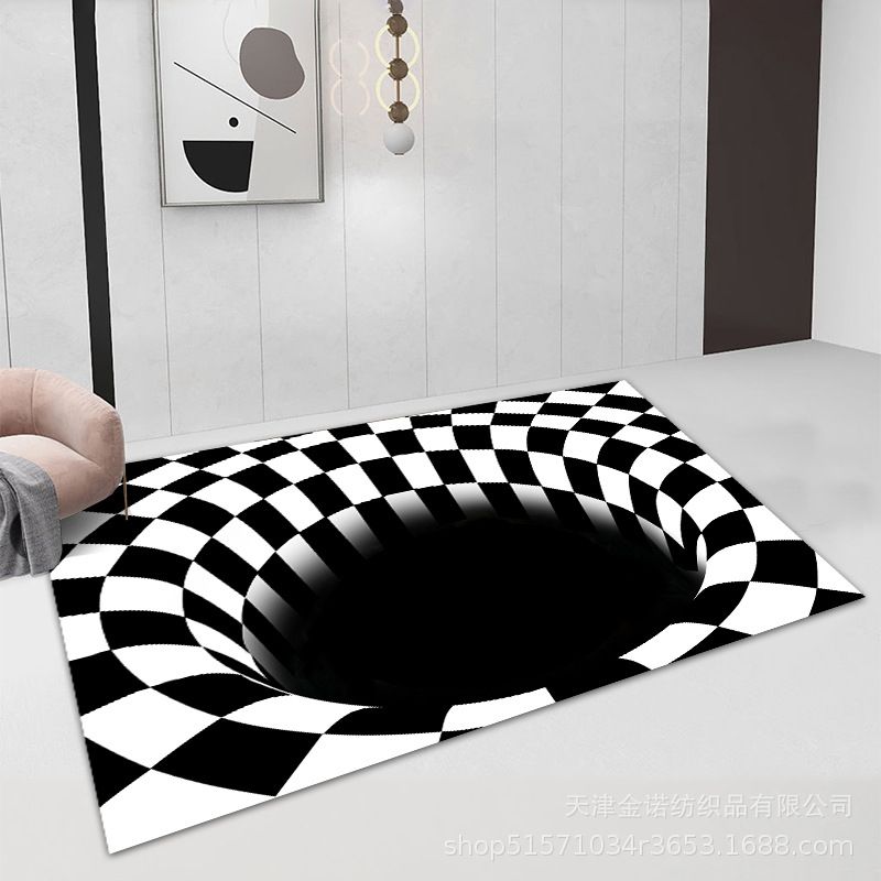 Modern Geometry Carpet Polyester Purple Carpet Washable Carpet for Drawing Room