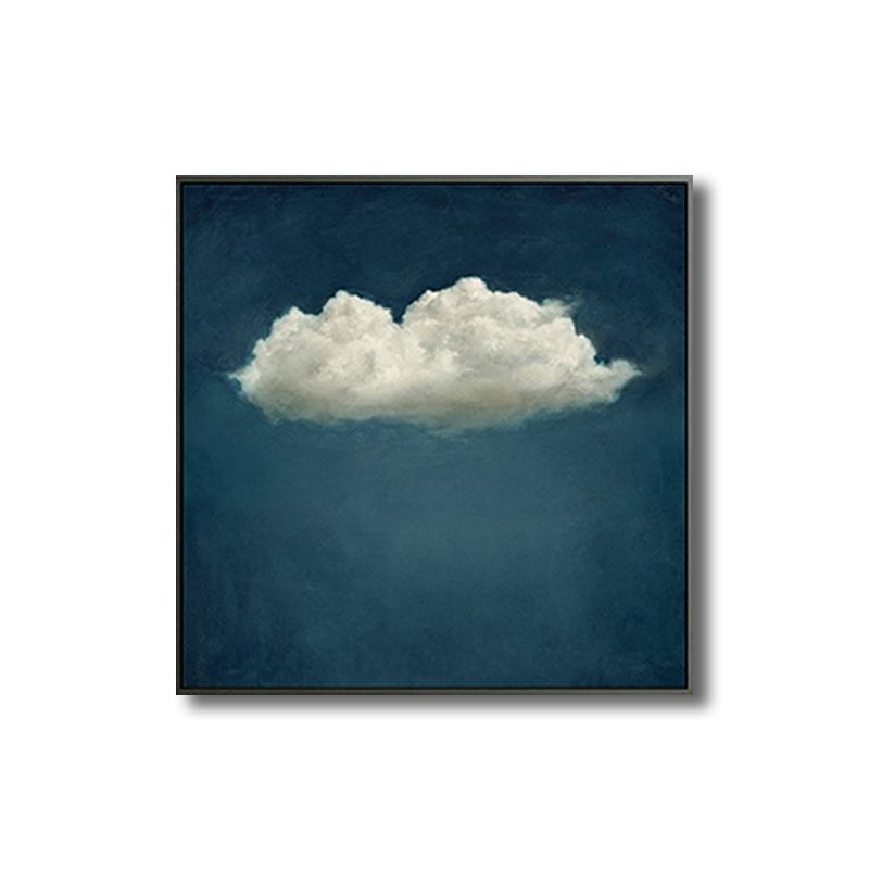 Cartoon Cloud Art Print Blue Wall Decor for Living Room, Multiple Sizes Available