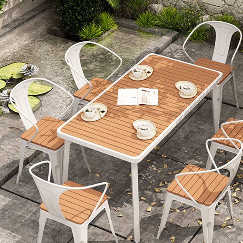 Industrial Style 1/2/5 Pieces Dining Set Reclaimed Wood Dining Table Set for Outdoor